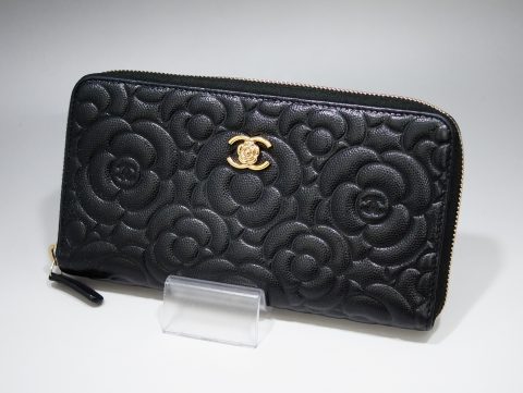 CHANEL シャネル カメリア キャビアスキン 長財布 買取しました!! 西尾店