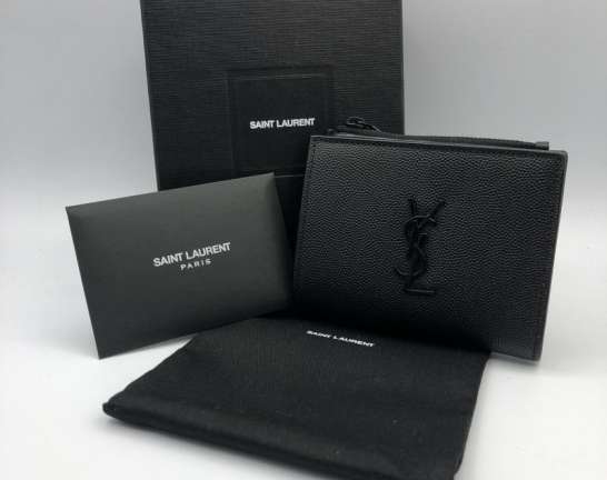 SAINT LAURENT モノグラム ジップ カードホルダー 買取しました！