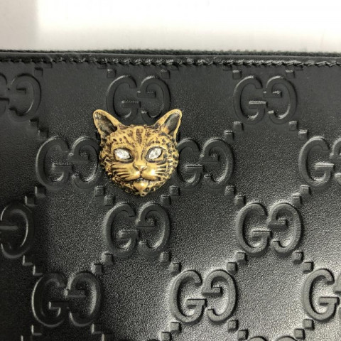 GUCCI キャットスタッズ ラウンドジップ 長財布　買取しました！