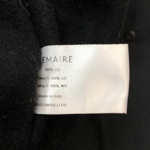 LEMAIRE ルメール コットンオーバーコート 44 ブラック　買取しました！