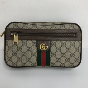 GUCCI オフィディア GGスプリーム ウエストバッグ グッチ ボディバッグ グレー 茶　買取しました！