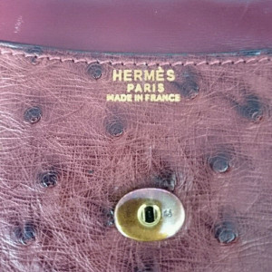 HERMES エルメス オーストリッチ クラッチバッグ ルージュアッシュ　買取しました！