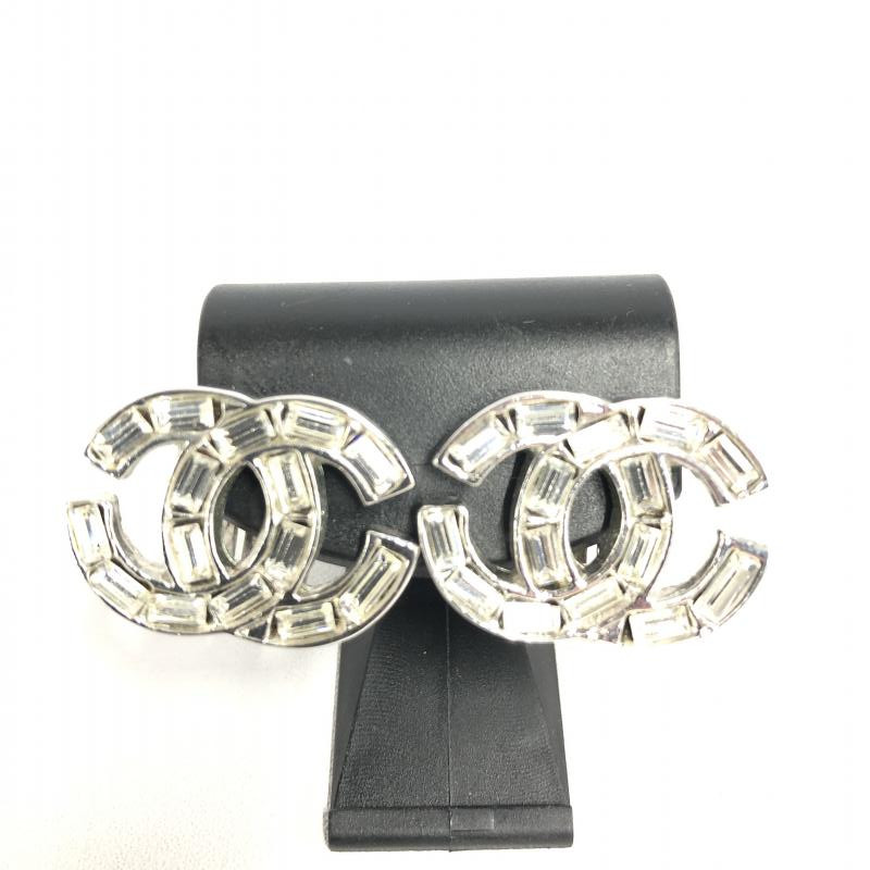 CHANEL シャネル イヤリング シルバー スクエア ココマーク