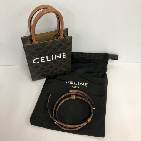 CELINE セリーヌトリオンフ ミニバーティカルカバ ブラウン　買取しました！