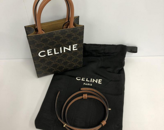CELINE セリーヌトリオンフ ミニバーティカルカバ ブラウン　買取しました！