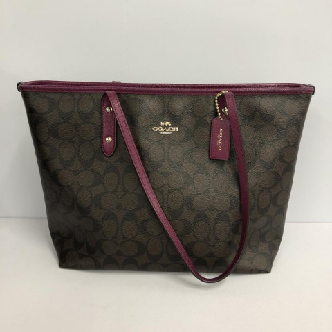 COACH コーチ シグネチャー トートバッグ ブラウン ピンク　買取しました！