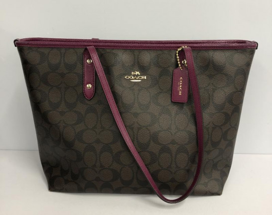 COACH コーチ シグネチャー トートバッグ ブラウン ピンク　買取しました！