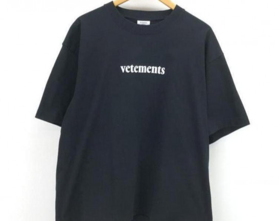 VETEMENTS ヴェトモン 20SS バーコードパッチロゴプリントTシャツ L 黒　買取しました！