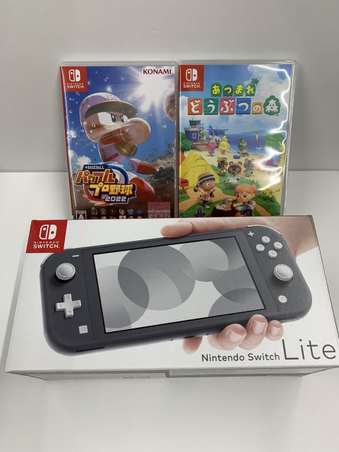 Switch Lite 本体、Switch ソフト あつまれ どうぶつの森 他　宅配買取しました！