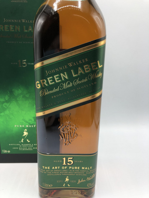 JOHNNIE WALKER ジョニーウォーカー グリーンラベル 15年 700ml　買取しました！