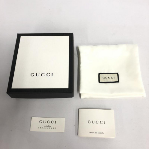 GUCCI グッチ シマレザー マネークリップ 黒 財布　買取しました！