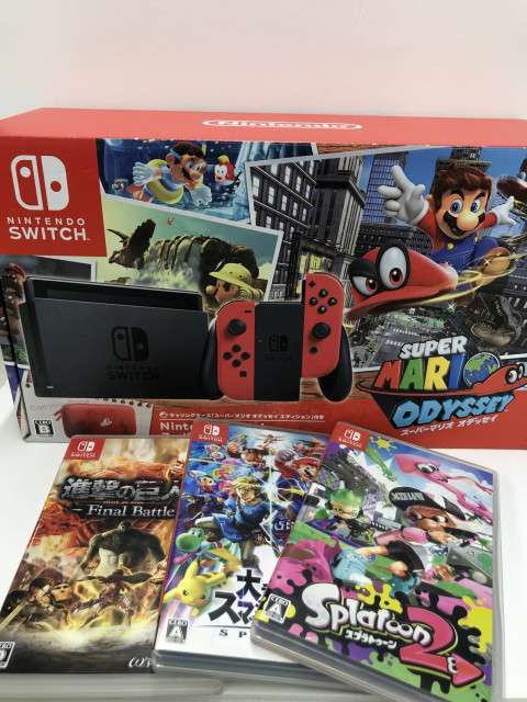 Switch 本体 マリオオデッセイ、Switchソフト 「スプラトゥーン2」他　宅配買取しました！