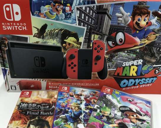 Switch 本体 マリオオデッセイ、Switchソフト 「スプラトゥーン2」他　宅配買取しました！