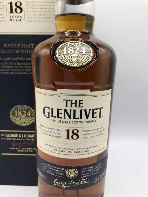 THE GLENLIVET ザ・グレンリベット 18年 シングルモルトスコッチウイスキー　買取しました！
