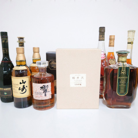 軽井沢10年、山崎12年、響、レミーマルタン、カミュ等お酒34本買取しました！