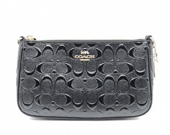COACH プラチナ デボスド ショルダーバッグ レディース ブラックゴールド コーチ　買取しました！