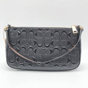 COACH プラチナ デボスド ショルダーバッグ レディース ブラックゴールド コーチ　買取しました！