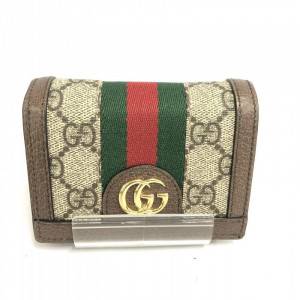 GUCCI グッチ オフィディア GGスプリーム 二つ折り財布 茶　買取しました！