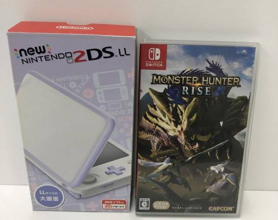 New ニンテンドー 2DS LL 本体、Switch ソフト モンスターハンターライズ 他多数ゲームソフト　宅配買取しました！