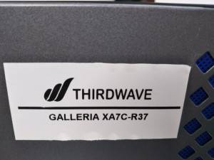 ゲーミングPC THIRDWAVE GALLERIA XA7C-R37　買取しました！