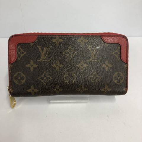 LOUIS VUITTON ルイ・ヴィトン ジッピーウォレット レティーロ モノグラム 茶 赤 財布　買取しました！