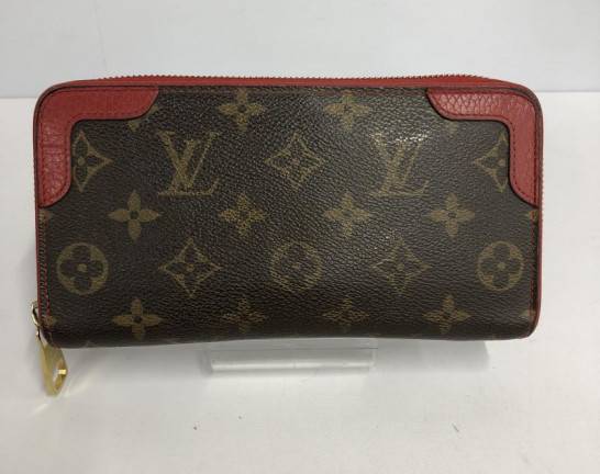 LOUIS VUITTON ルイ・ヴィトン ジッピーウォレット レティーロ モノグラム 茶 赤 財布　買取しました！