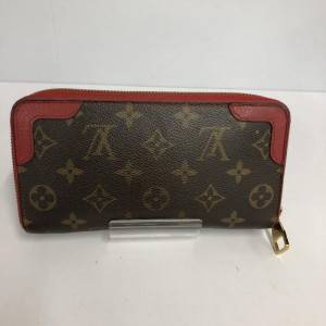 LOUIS VUITTON ルイ・ヴィトン ジッピーウォレット レティーロ モノグラム 茶 赤 財布　買取しました！