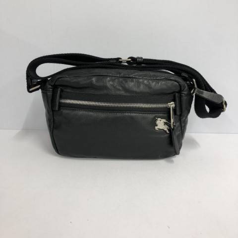 BURBERRY バーバリー ショルダーバッグ 黒 クロスボディバックショルダー レザー　買取しました！