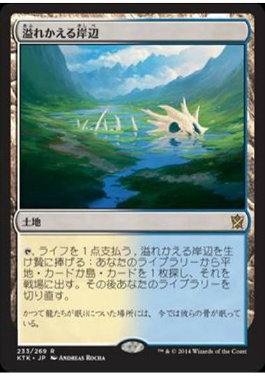 マジック：ザ・ギャザリング MTG 溢れかえる岸辺 レア タルキール覇王譚　買取しました！