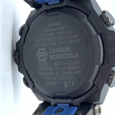 CASIO G-SHOCK MT-G 電波ソーラー Bluetooth ブラック×ブルー　買取しました！