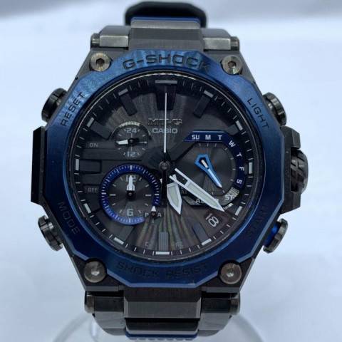 CASIO G-SHOCK MT-G 電波ソーラー Bluetooth ブラック×ブルー　買取しました！