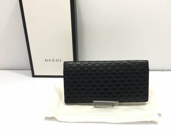 GUCCI グッチ マイクログッチシマ 長財布 札入れ カーフ　出張買取しました！